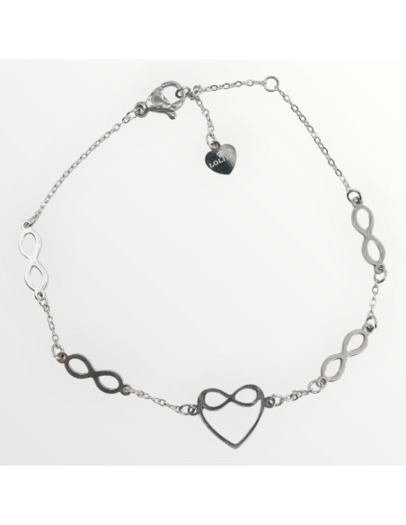 Bransoletka na rękę stal chirurgiczna Lolita Accessories srebrny