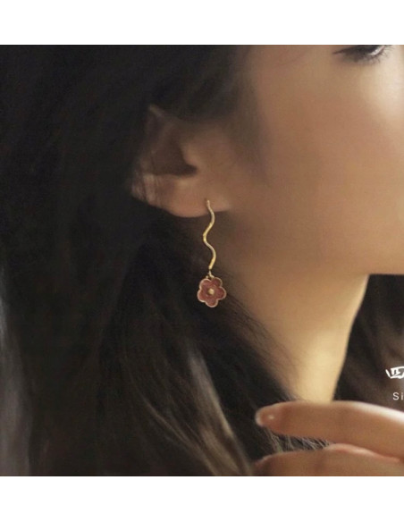 Kolczyki Kwiatek Kwiatki Lolita Accessories srebrny sztyft 925