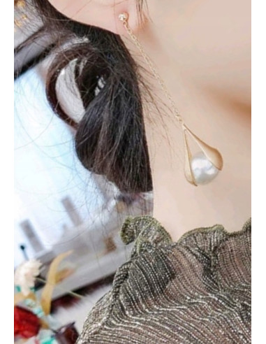 kolczyki z perłami srebrny sztyft 925 Lolita...