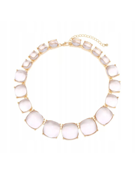 Naszyjnik bezbarwnypod szyję Krysztły w Oprawie Lolita Accessories