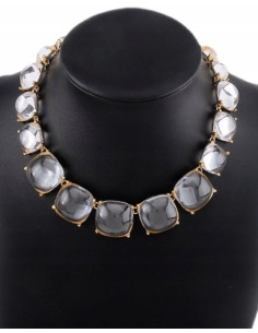 Naszyjnik bezbarwnypod szyję Krysztły w Oprawie Lolita... 2