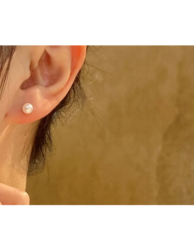 kolczyki z perłami srebrny sztyft 925 Lolita...