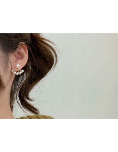 kolczyki z perłami srebrny sztyft 925 Lolita...