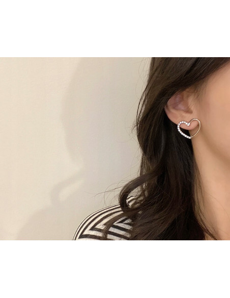 Kolczyki Lolita Accessories Srebrny sztyft "925" Serce