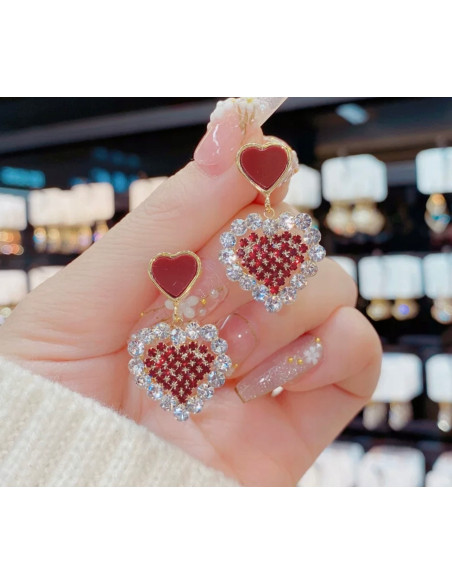 Kolczyki Lolita Accessories Srebrny sztyft "925" Serce