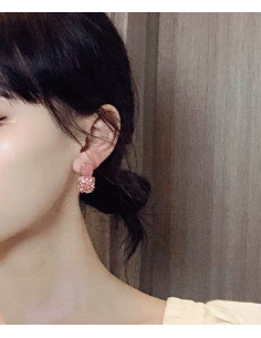 Kolczyki Lolita Accessories Srebrny sztyft "925" różowe... 2