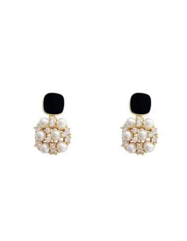 kolczyki z perłami srebrny sztyft 925 Lolita Accessories