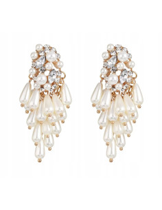 Kolczyki cyrkonie kamienie perełki