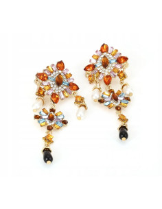 Kolczyki Lolita Accessories cyrkonie kamienie Vintage