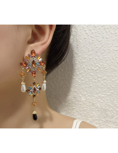 Kolczyki Lolita Accessories cyrkonie kamienie...