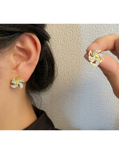 Kolczyki Lolita Accessories Srebrny sztyft "925" Wiatraczki