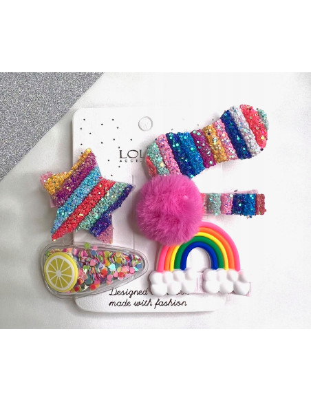 Spinki dla dziewczynki dziecka Lolita Accessories wielokolorowy Zestaw