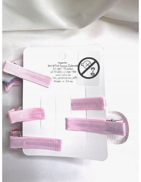 Spinki dla dziewxzynki dziecka Lolita Accessories wielokolorowy Zestaw