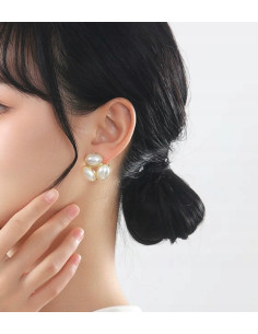 kolczyki z perłami srebrny sztyft 925 Lolita Accessories 2