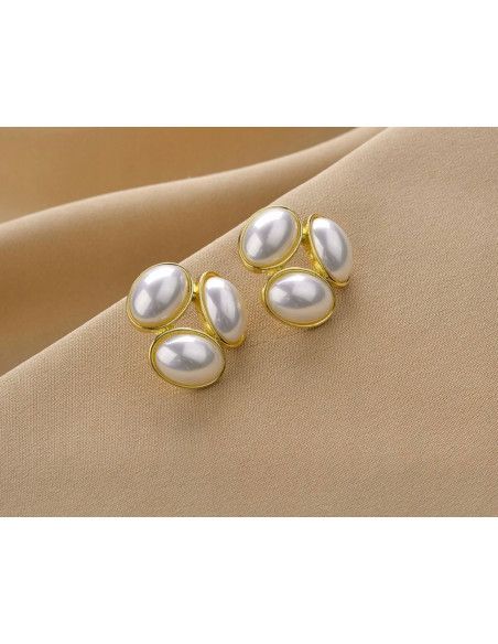 kolczyki z perłami srebrny sztyft 925 Lolita Accessories