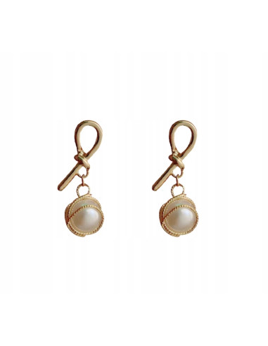 kolczyki z perłami srebrny sztyft 925 Lolita Accessories