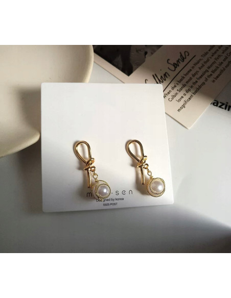 kolczyki z perłami srebrny sztyft 925 Lolita Accessories