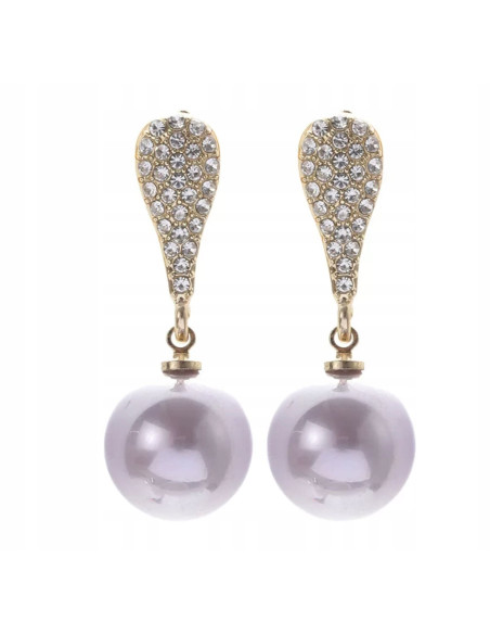 kolczyki z perłami srebrny sztyft 925 Lolita Accessories