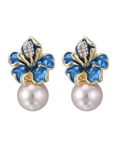 kolczyki z perłami srebrny sztyft 925 Lolita Accessories