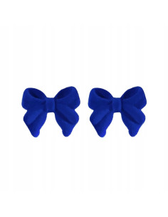 Kolczyki Chabrowa flokowana Kokardka Kokardki Lolita...