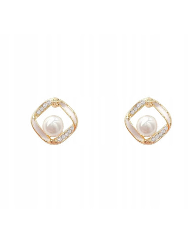 kolczyki z perłami srebrny sztyft 925 Lolita Accessories