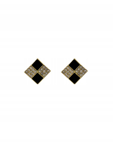 Kolczyki Szachownica srebrny sztyft 925 Lolita Accessories