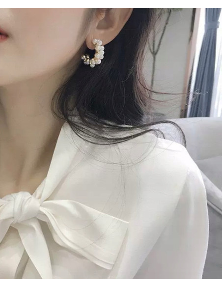 kolczyki z perłami srebrny sztyft 925 Lolita Accessories