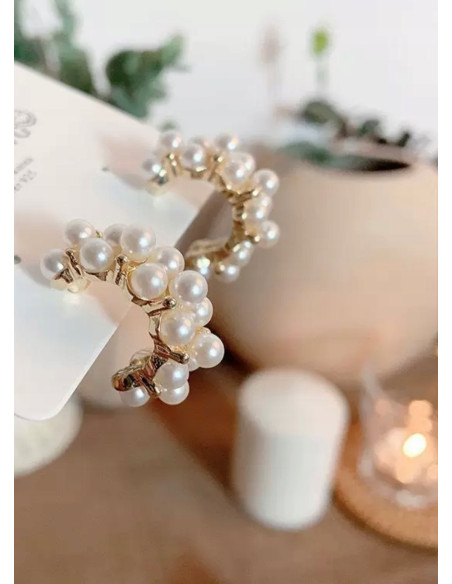 kolczyki z perłami srebrny sztyft 925 Lolita Accessories