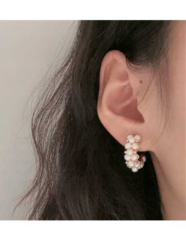 kolczyki z perłami srebrny sztyft 925 Lolita...