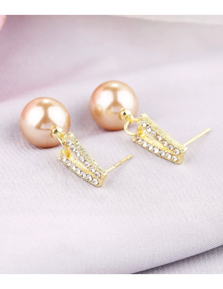 kolczyki z perłami srebrny sztyft 925 Lolita Accessories