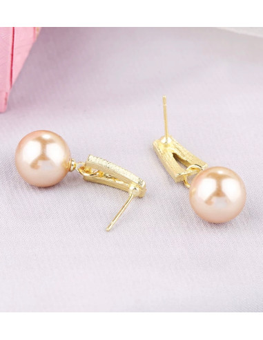 kolczyki z perłami srebrny sztyft 925 Lolita...