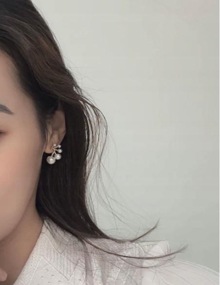 kolczyki z perłami srebrny sztyft 925 Lolita Accessories