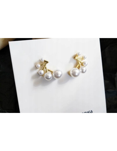kolczyki z perłami srebrny sztyft 925 Lolita...
