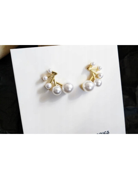 kolczyki z perłami srebrny sztyft 925 Lolita Accessories