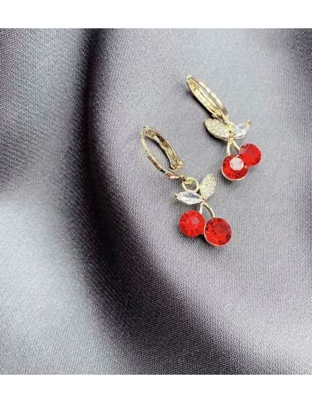 Kolczyki Lolita Accessories Srebrny sztyft "925" Wiśnie Wisienki