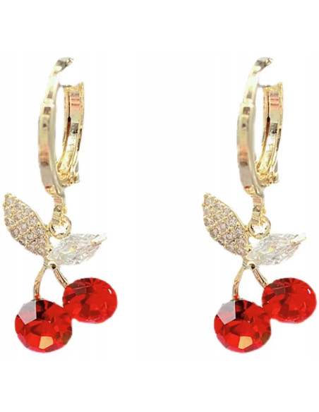 Kolczyki Lolita Accessories Srebrny sztyft "925" Wiśnie Wisienki