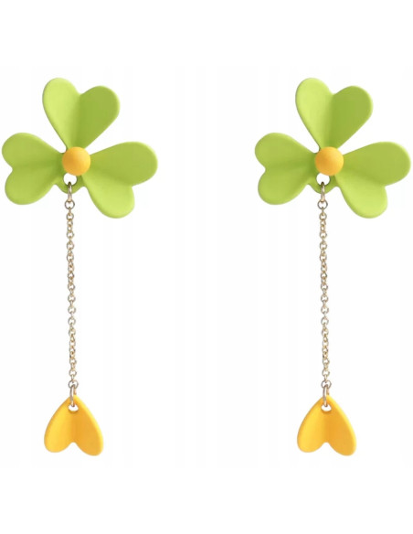 Kolczyki Lolita Accessories Srebrny sztyft "925" Koniczynka