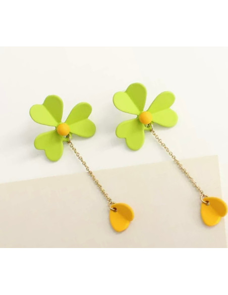 Kolczyki Lolita Accessories Srebrny sztyft "925" Koniczynka