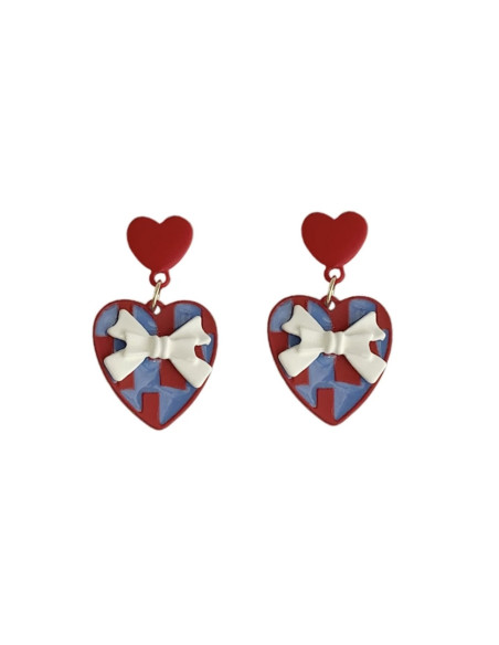 Kolczyki Lolita Accessories Srebrny sztyft "925" Serce