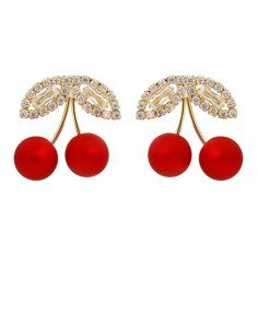 Kolczyki Lolita Accessories Srebrny sztyft "925" Wiśnie