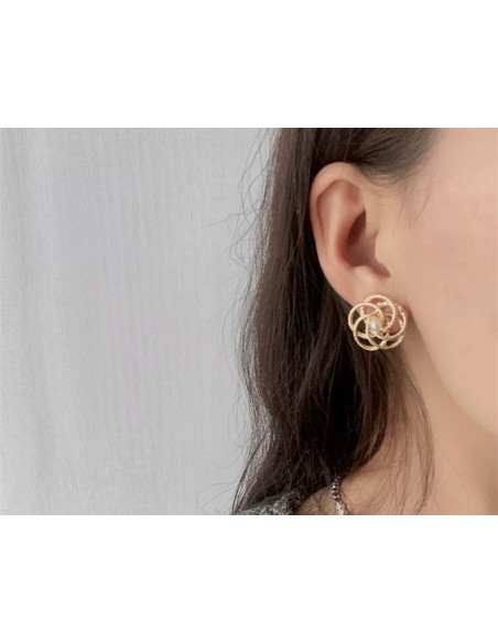 Kolczyki Kwiatek Kwiatki Lolita Accessories srebrny sztyft 925