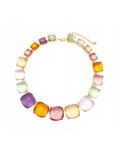 Naszyjnik kolorowe kamienie w oprawie Lolita Accessories