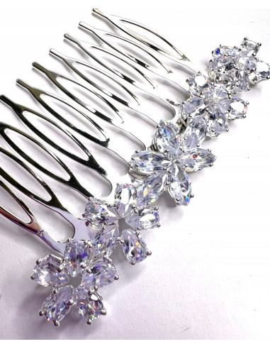 Grzebień wsuwany do włosów ozdobny diamenty...