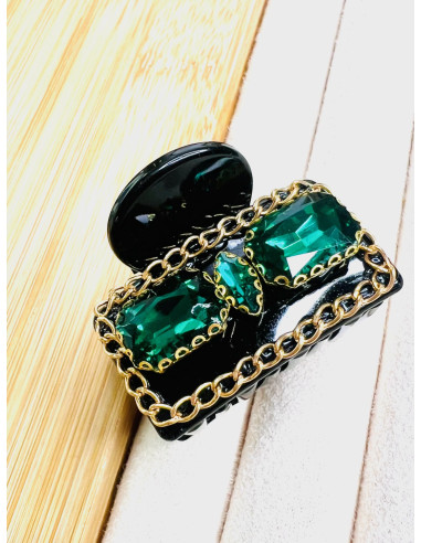 Klamry Lolita Accessories czarny z zielonymi...