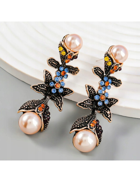 Kolczyki z Perłami Lolita Accessories Srebrny sztyft "925"