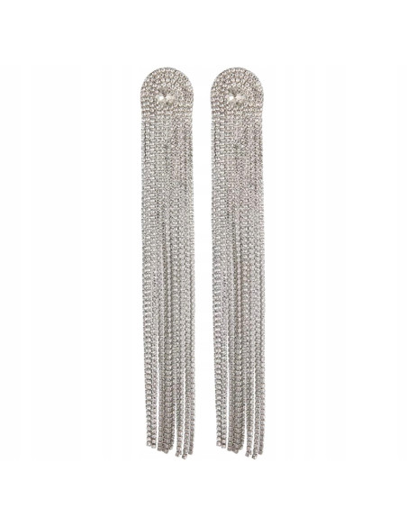 Kolczyki cyrkoniowe cyrkonie długie Lolita Accessories srebrne cyrkonie