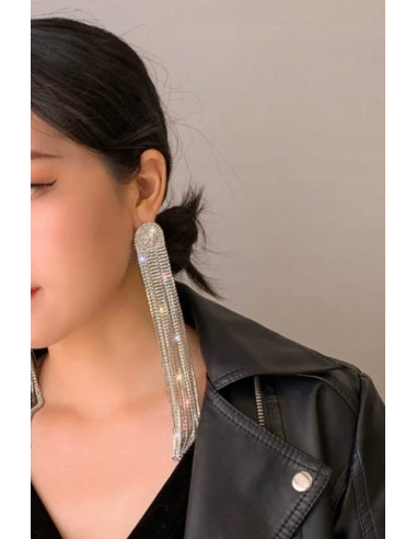 Kolczyki cyrkoniowe cyrkonie długie Lolita...