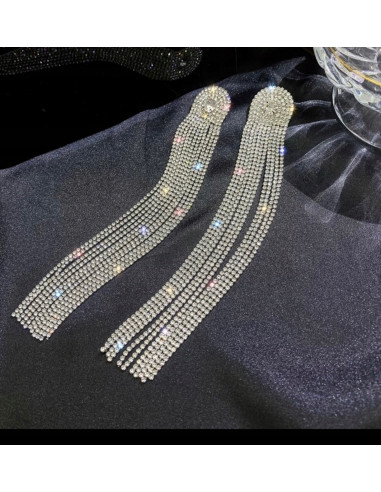 Kolczyki cyrkoniowe cyrkonie długie Lolita...