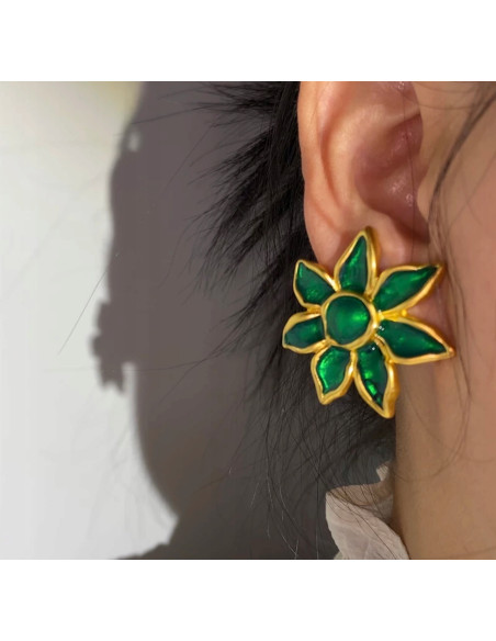 Kolczyki eleganckie zielony Lolita Accessories