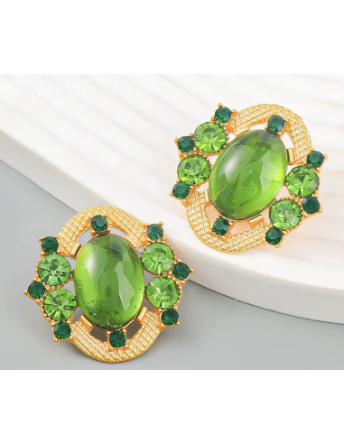 Kolczyki eleganckie zielony Lolita Accessories